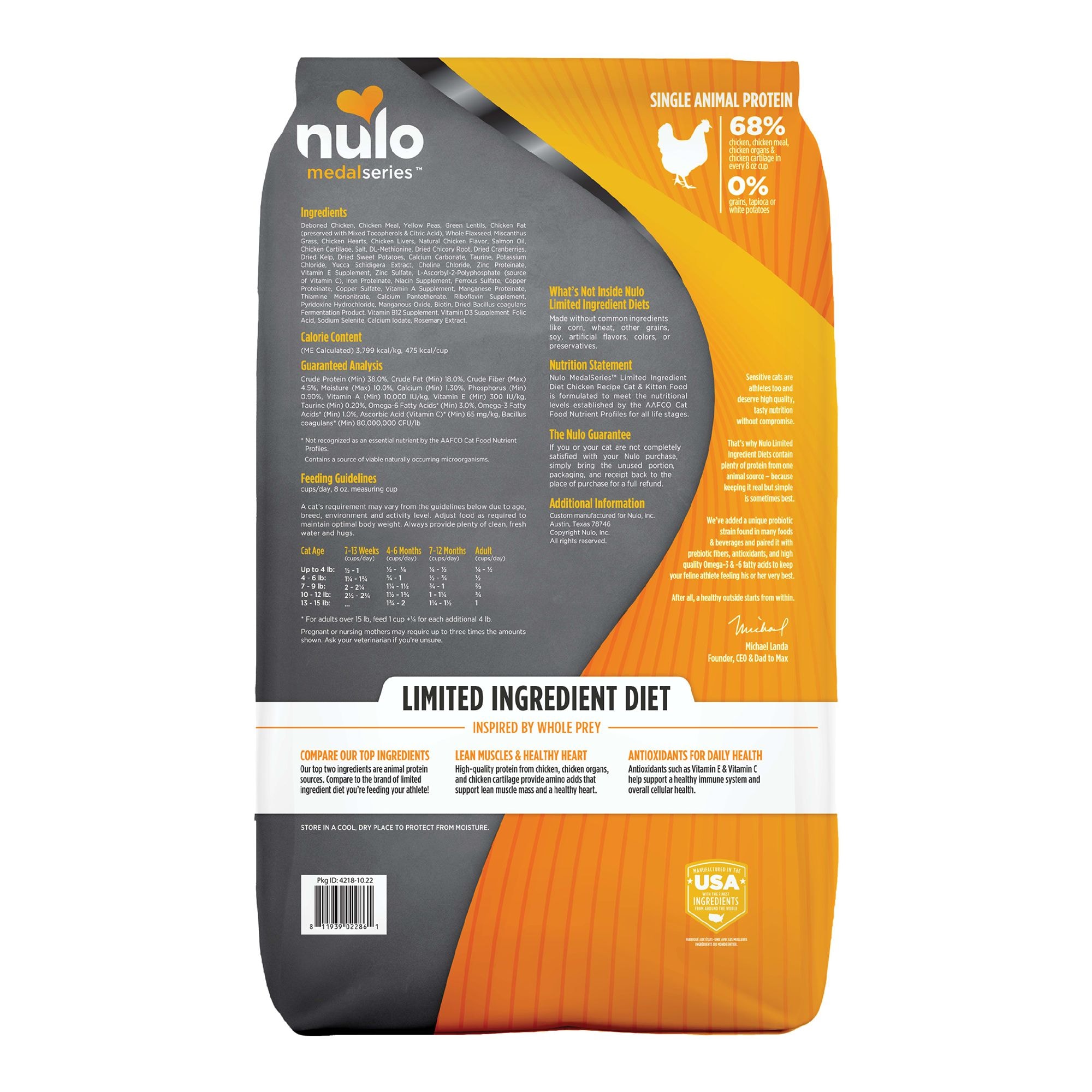 Nulo MedalSeries Grain-Free Chicken Cat Food
